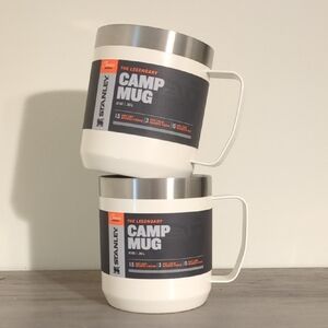 NWT Set 2 Stanley 12oz Stainless Steel Classic Legendary Mug Cream Gloss Ivory